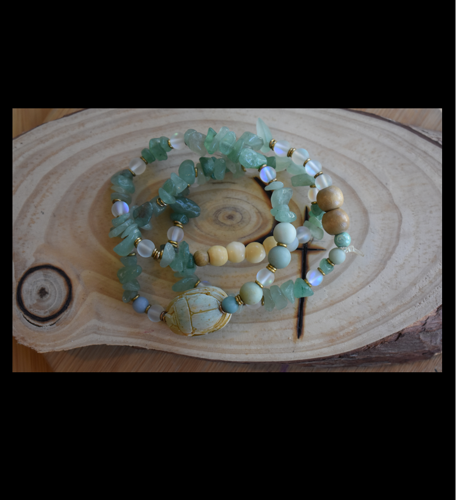 Stones & Strings- Mermaid's Song Double Wrap Bracelet