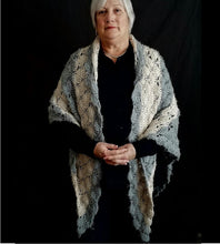 Load image into Gallery viewer, Mabel&#39;s Modern Crochet- Cloudy Sky Long Wrap
