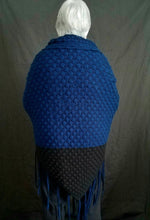 Load image into Gallery viewer, Mabel&#39;s Modern Crochet- Midnight Blue- Long Shawl
