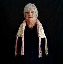 Load image into Gallery viewer, Mabel&#39;s Modern Crochet- Strawberries &amp; Cream Neck Wrap
